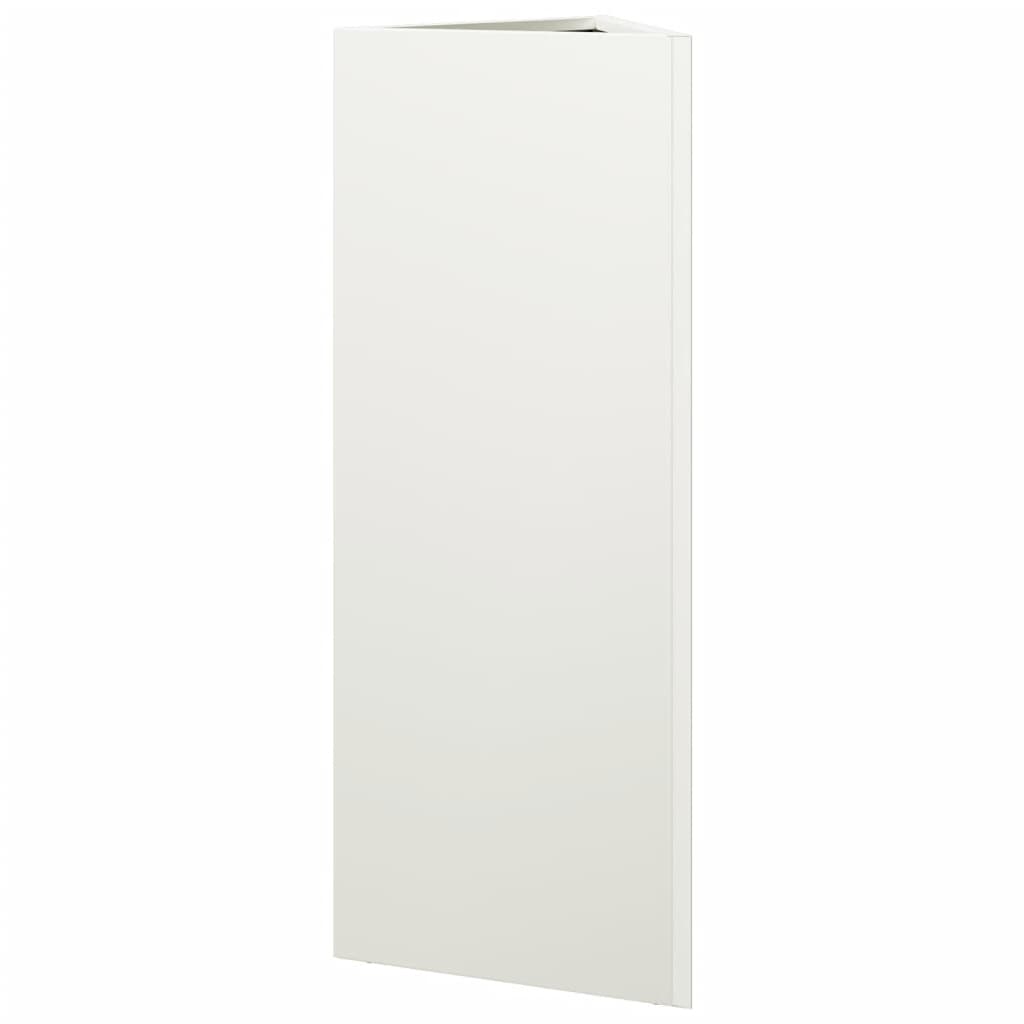Fioriere 2 pz Bianche Triangolari 30x26x75 cm in Acciaio - homemem39