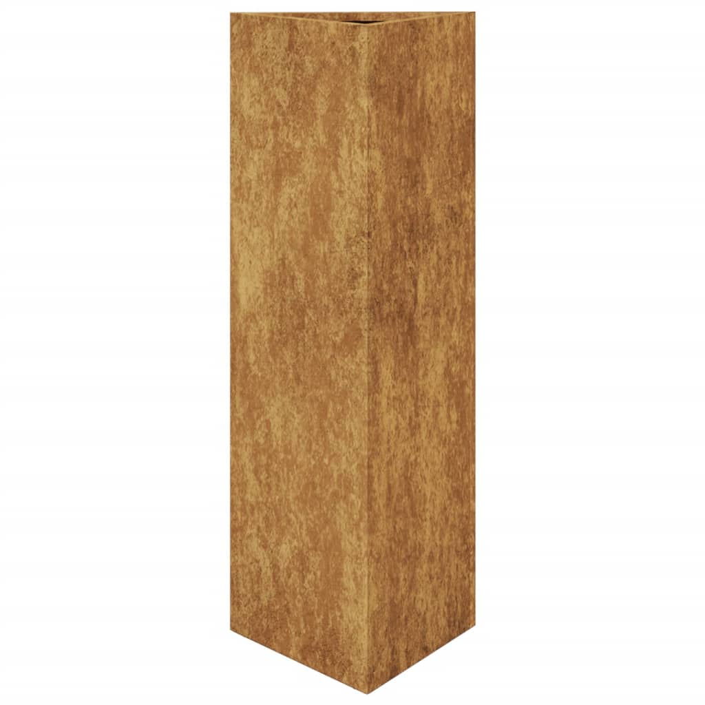 Fioriera da Giardino Triangolare 30x26x75 cm in Acciaio Corten - homemem39