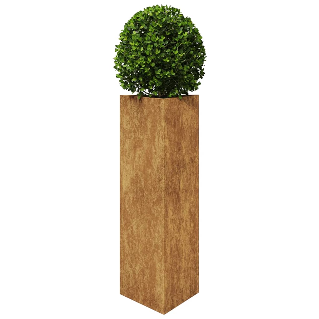 Fioriera da Giardino Triangolare 30x26x75 cm in Acciaio Corten - homemem39