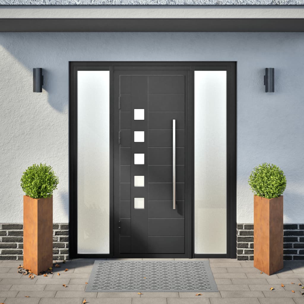 Fioriere da Giardino 2 pz Triangolari 30x26x75cm Acciaio Corten