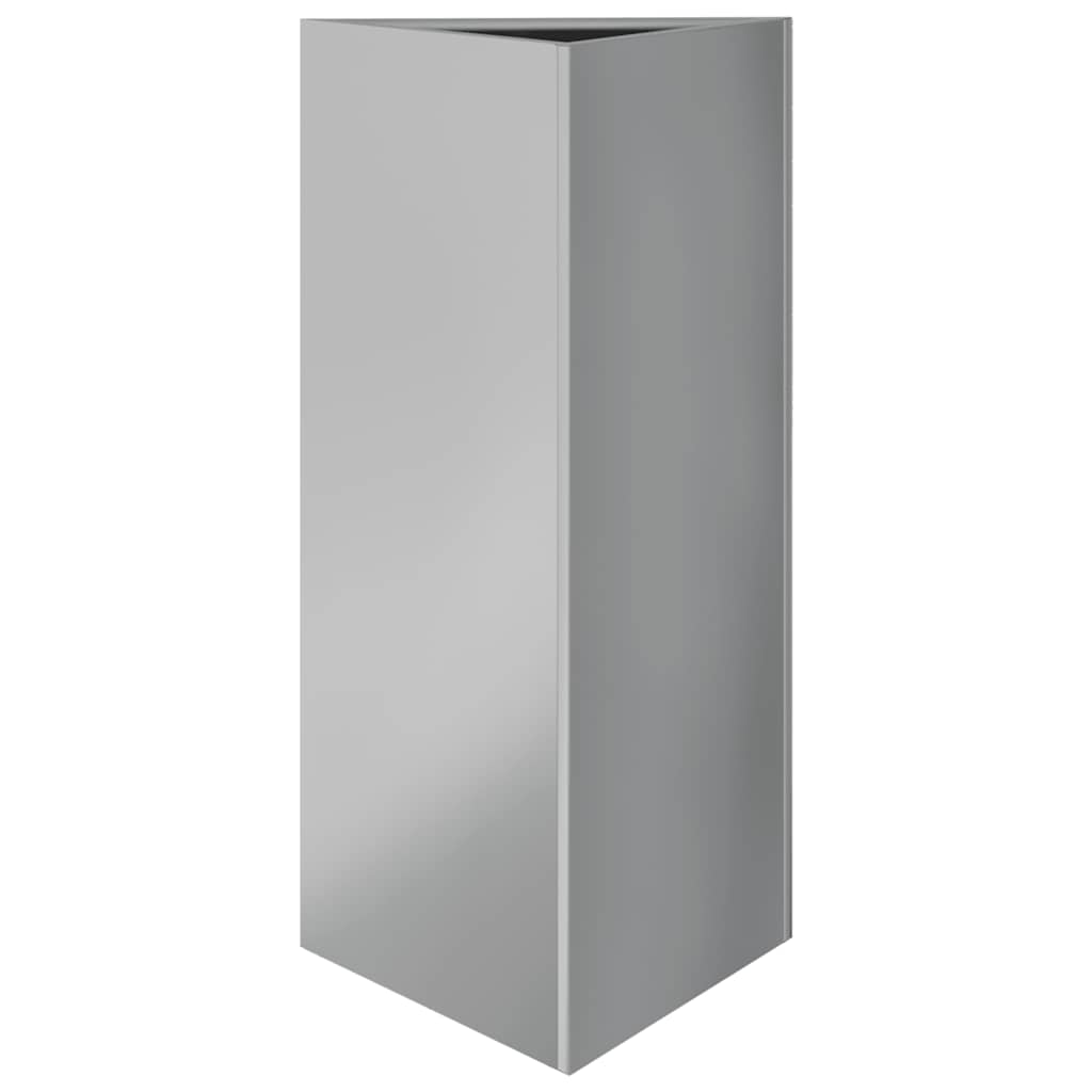 Fioriere 2 pz Triangolari 40x40x75 cm in Acciaio Zincato - homemem39