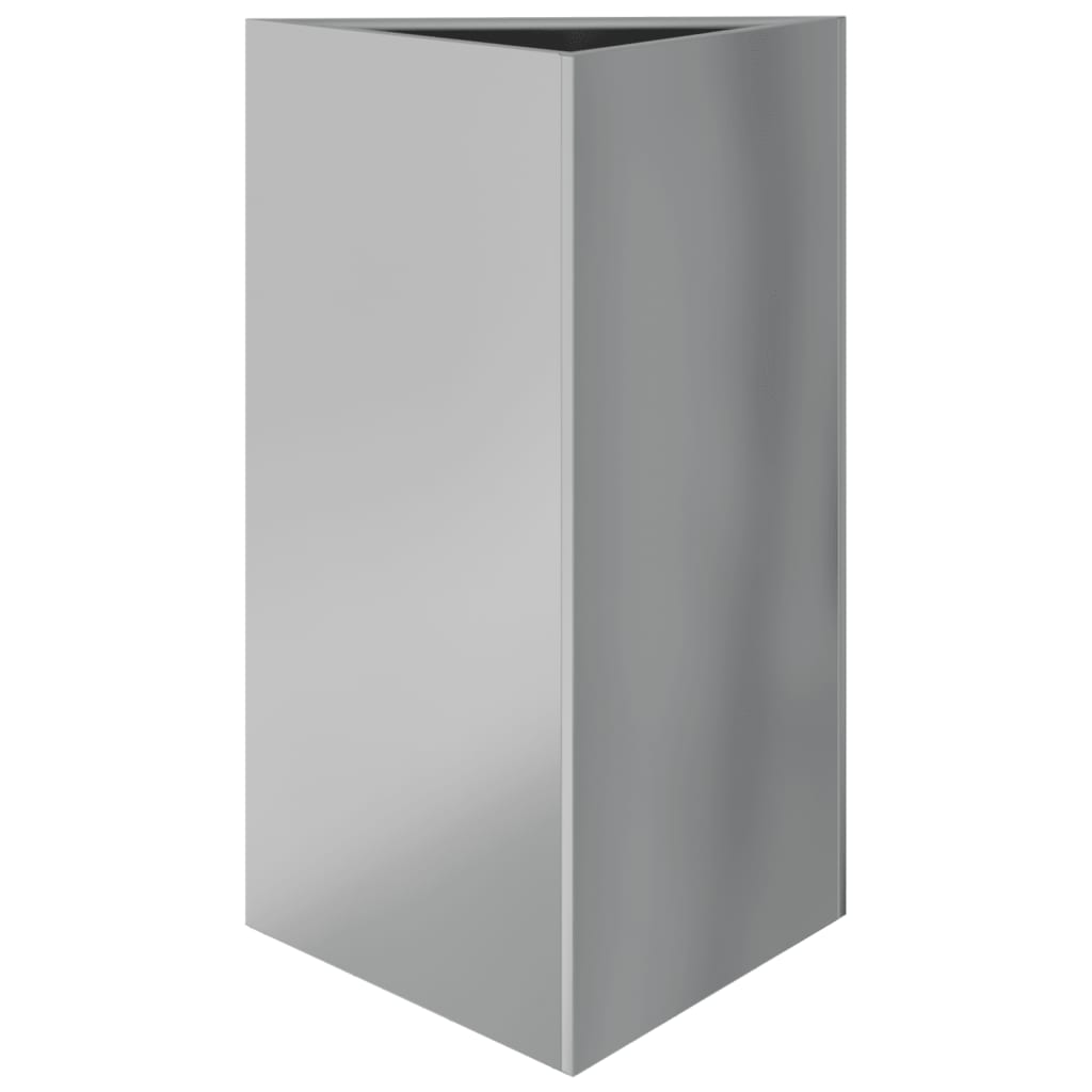 Fioriera da Giardino Triangolare 50x43x75 cm Acciaio Zincato - homemem39