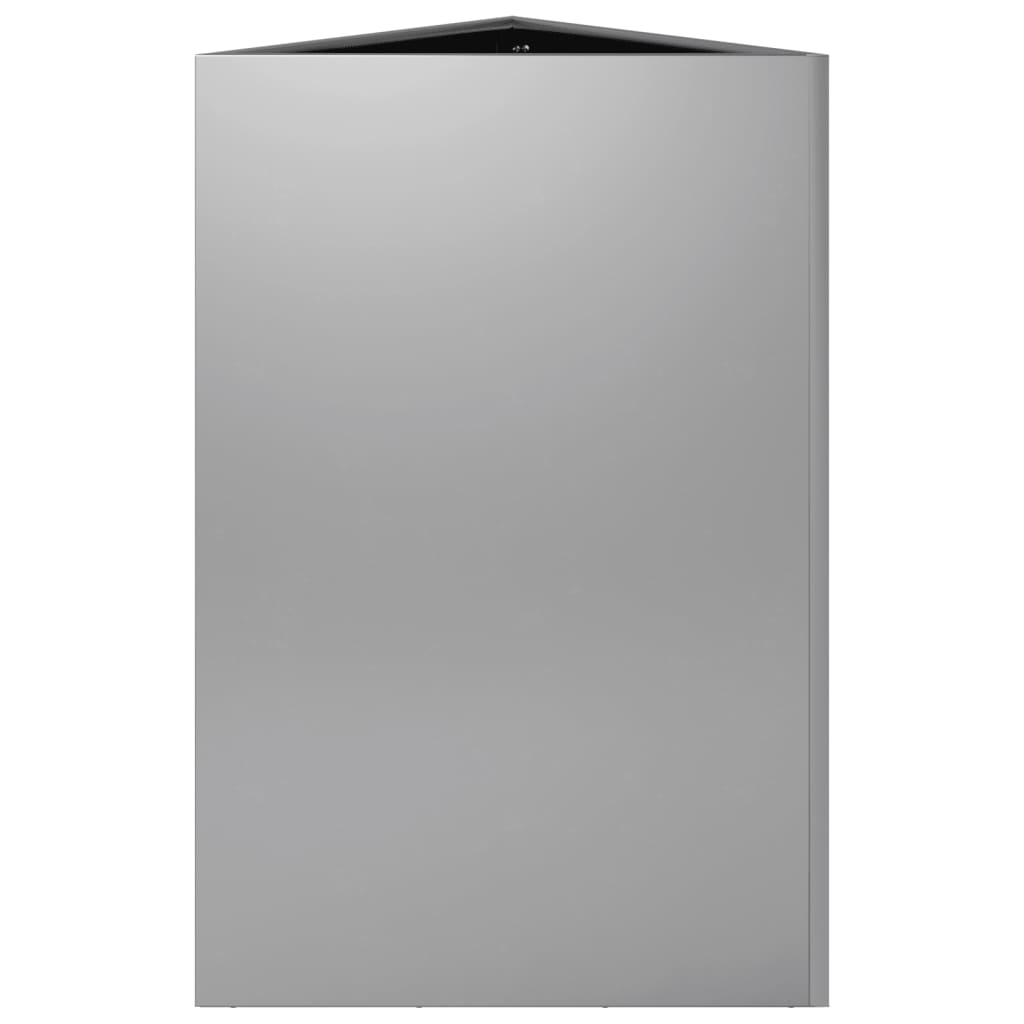 Fioriera da Giardino Triangolare 50x43x75 cm Acciaio Zincato - homemem39