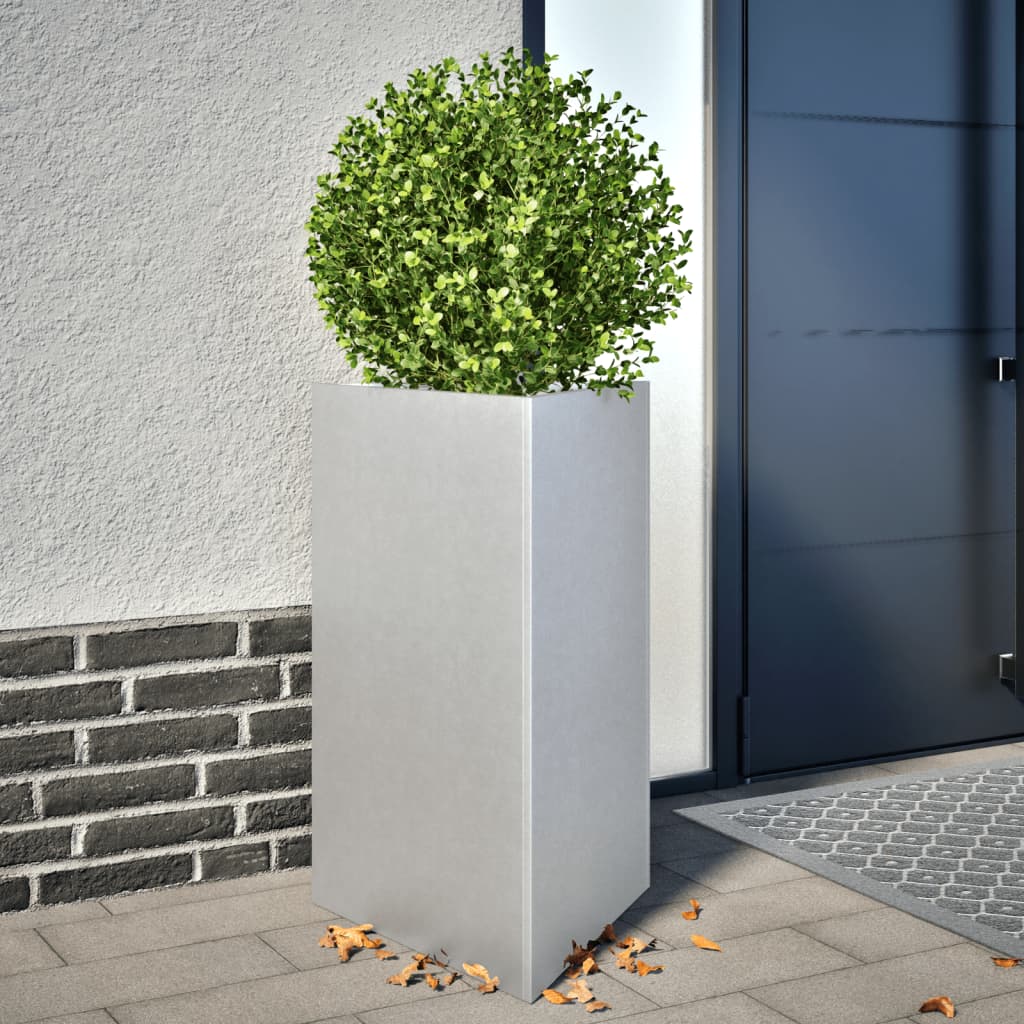 Fioriera da Giardino Triangolare 50x43x75 cm Acciaio Zincato - homemem39