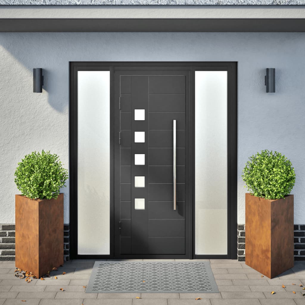 Fioriere da Giardino 2 pz Triangolari 50x43x75cm Acciaio Corten