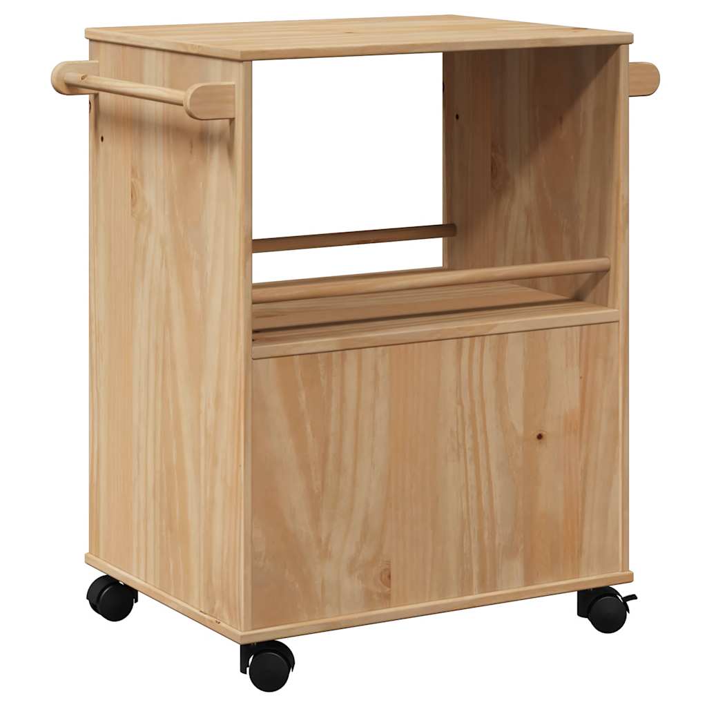Carrello da Cucina OTTA 59x45x80 cm in Legno Massello di Pino - homemem39