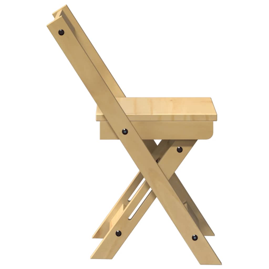 Sedie da Pranzo Pieghevoli 4 pz Corona Cera in Legno di Pino - homemem39