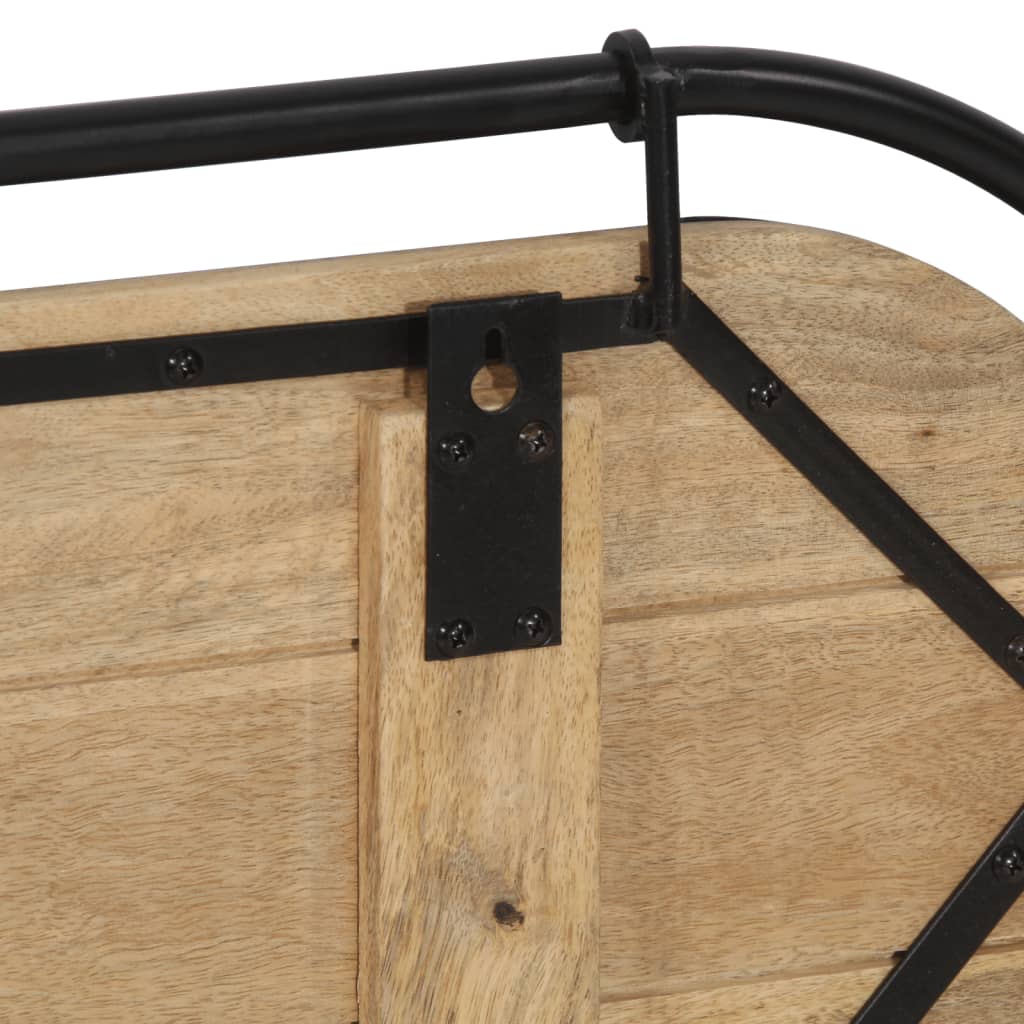 Appendiabiti da Parete con 5 Ganci in Legno Massello di Mango - homemem39