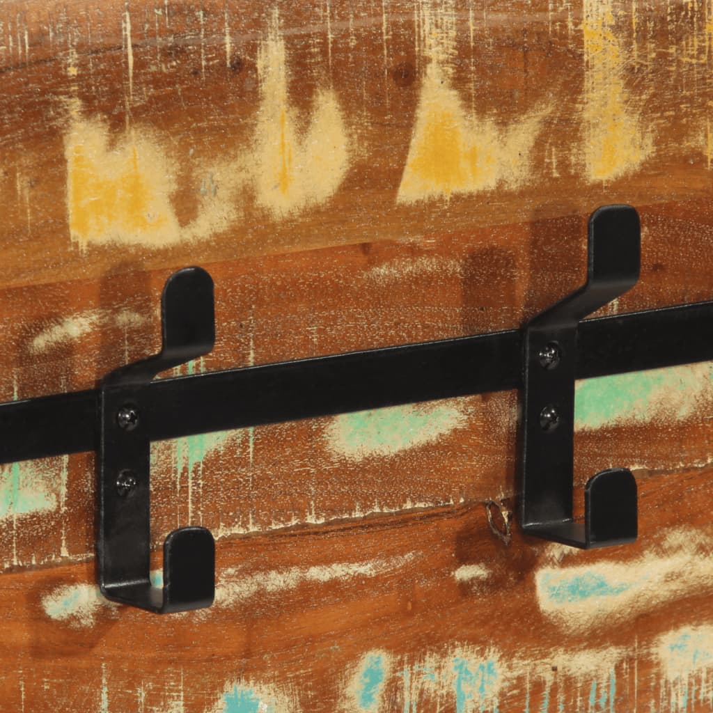 Appendiabiti da Parete con 5 Ganci in Legno Massello Recupero - homemem39