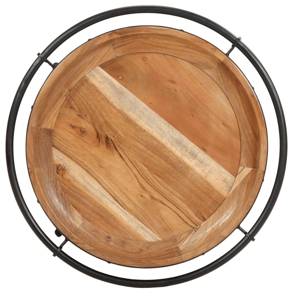 Tavolino Ø55x83 cm in Legno Massello di Acacia - homemem39