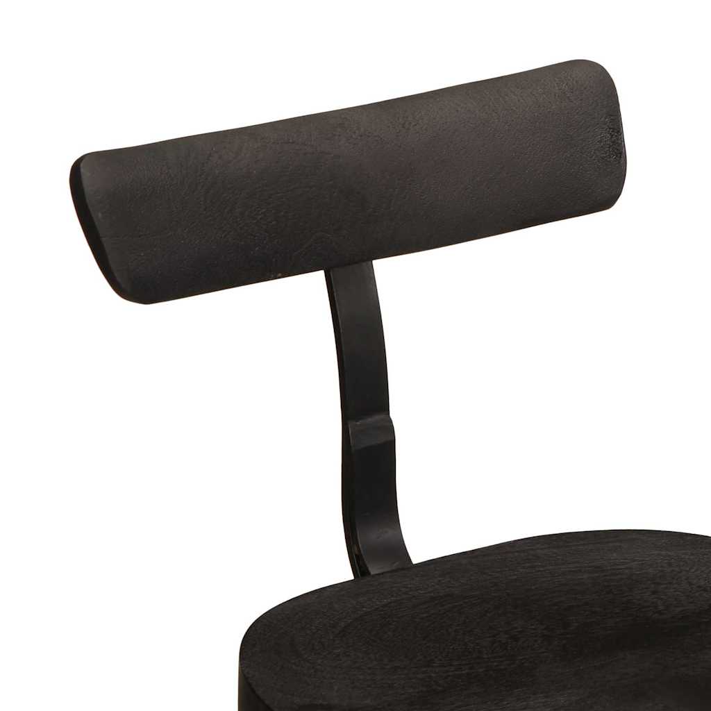 Sgabelli da Bar 2 pz Neri 49x43x79 cm Legno Massello di Mango - homemem39