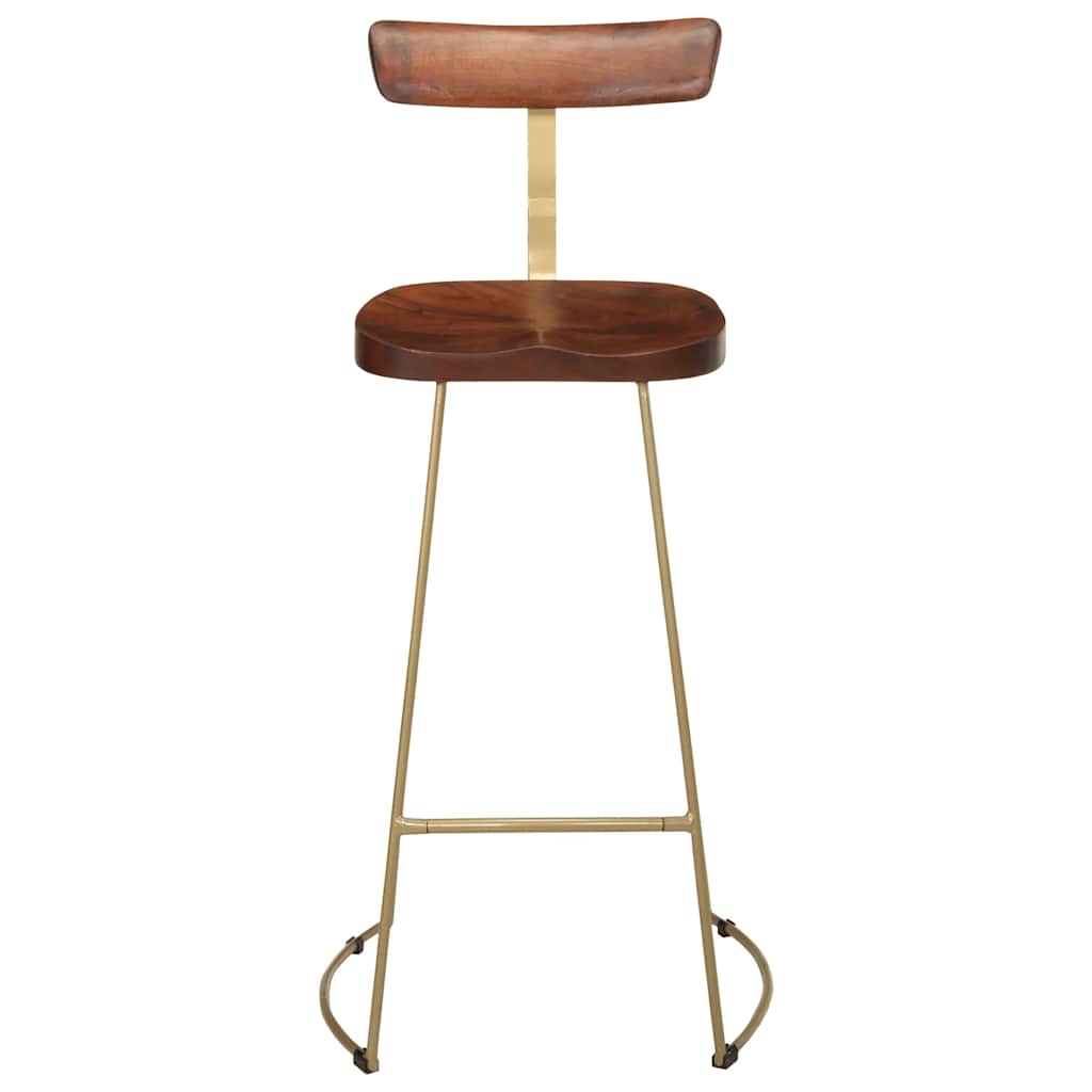 Sgabelli da Bar 2 pz 49x43x103 cm in Legno Massello di Mango - homemem39