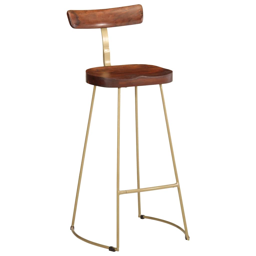 Sgabelli da Bar 2 pz 49x43x103 cm in Legno Massello di Mango - homemem39