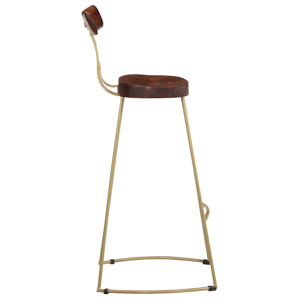 Sgabelli da Bar 2 pz 49x43x103 cm in Legno Massello di Mango - homemem39