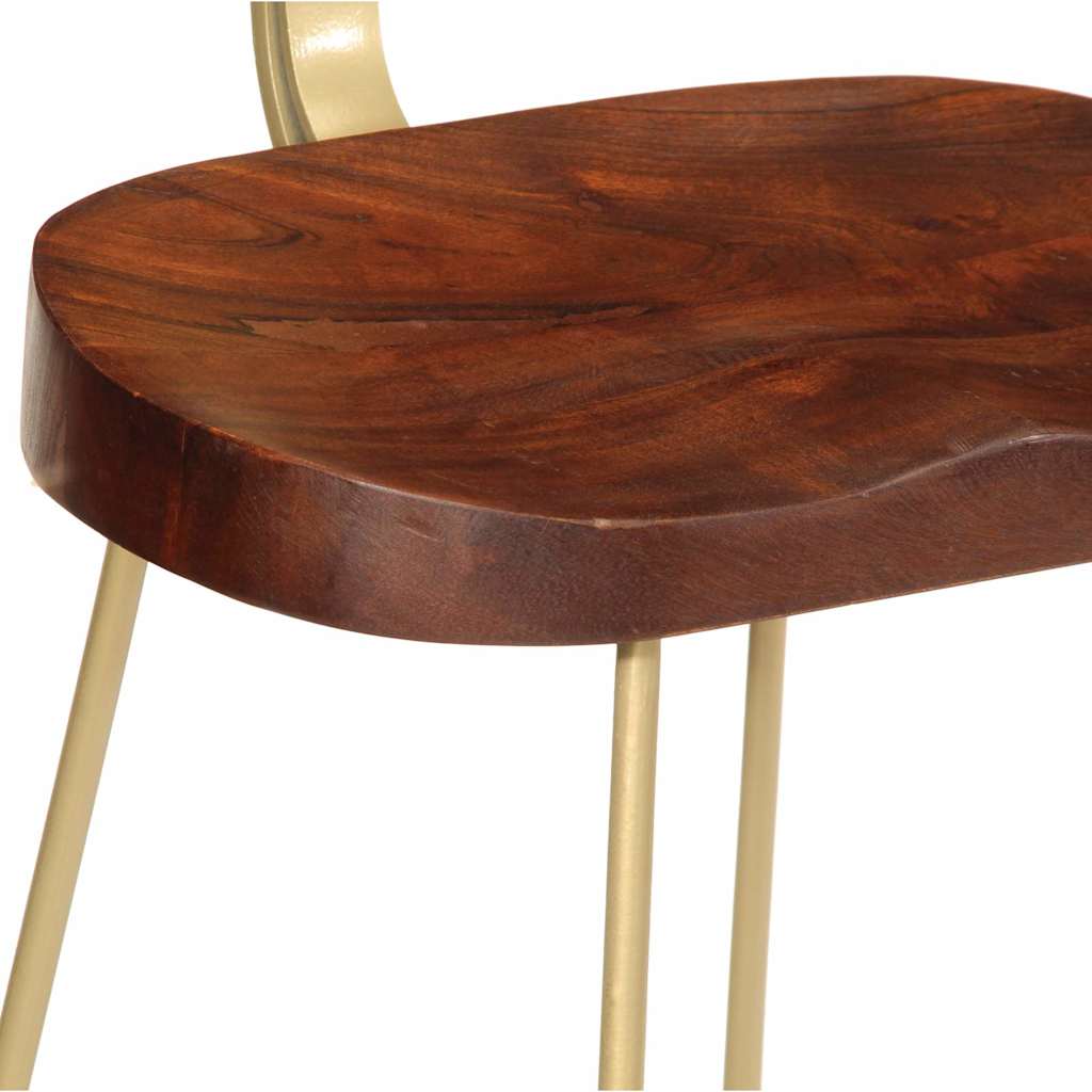Sgabelli da Bar 2 pz 49x43x103 cm in Legno Massello di Mango - homemem39