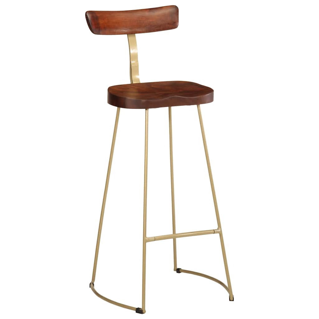 Sgabelli da Bar 2 pz 49x43x103 cm in Legno Massello di Mango - homemem39