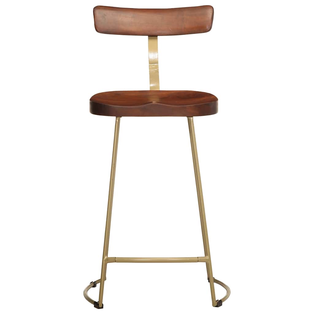 Sgabelli da Bar 2 pz 49x43x88 cm in Legno Massello di Mango - homemem39