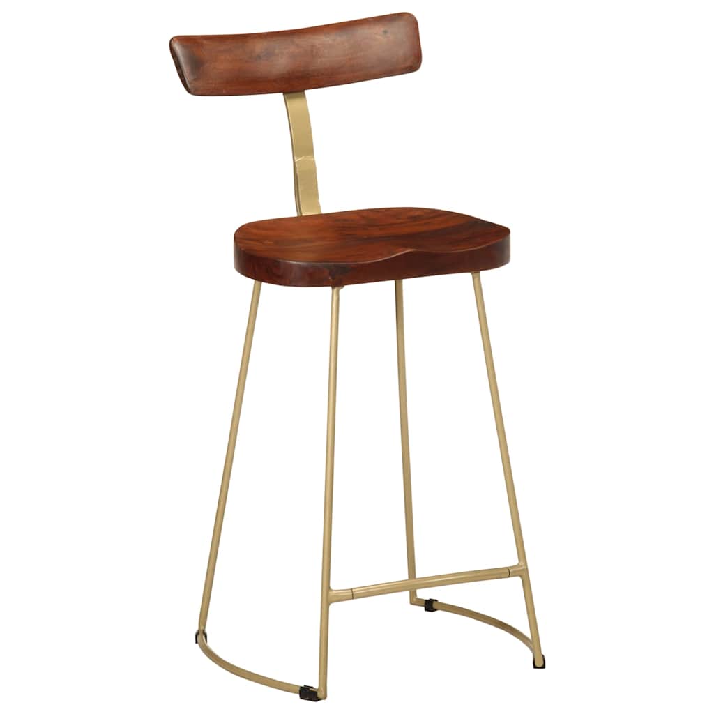 Sgabelli da Bar 2 pz 49x43x88 cm in Legno Massello di Mango - homemem39