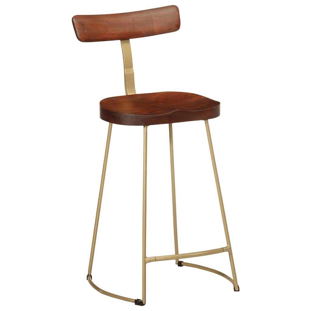 Sgabelli da Bar 2 pz 49x43x88 cm in Legno Massello di Mango - homemem39