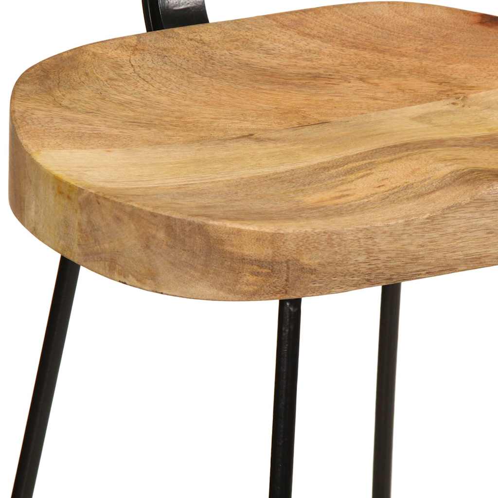 Sgabelli da Bar 2 pz 49x43x103 cm in Legno Massello di Mango - homemem39