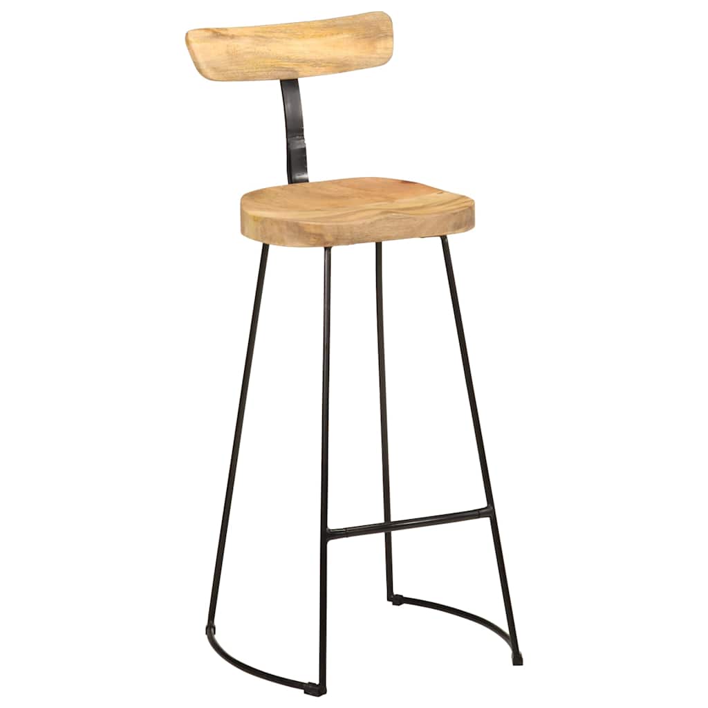 Sgabelli da Bar 2 pz 49x43x103 cm in Legno Massello di Mango - homemem39