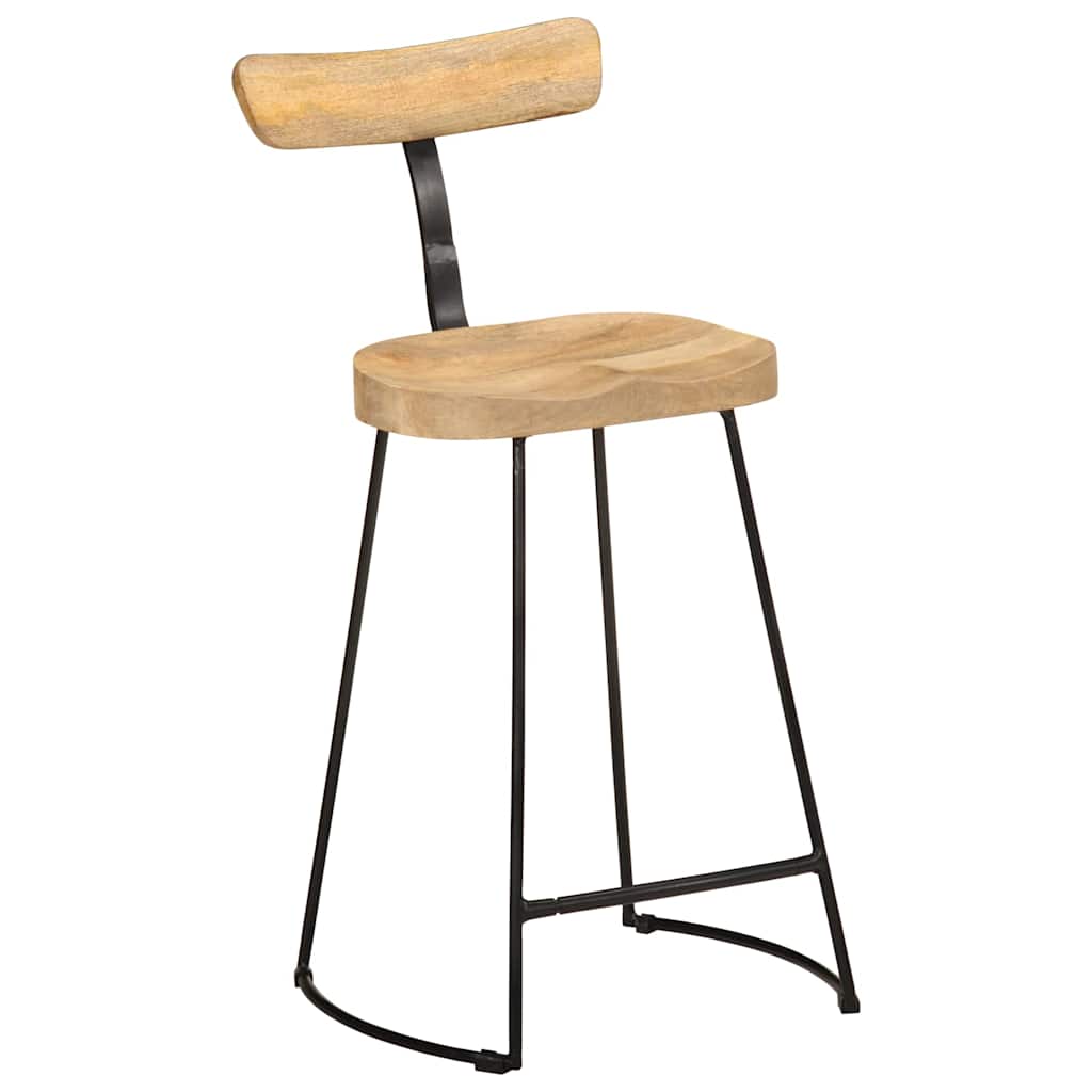 Sgabelli da Bar 2 pz 49x43x88 cm in Legno Massello di Mango - homemem39