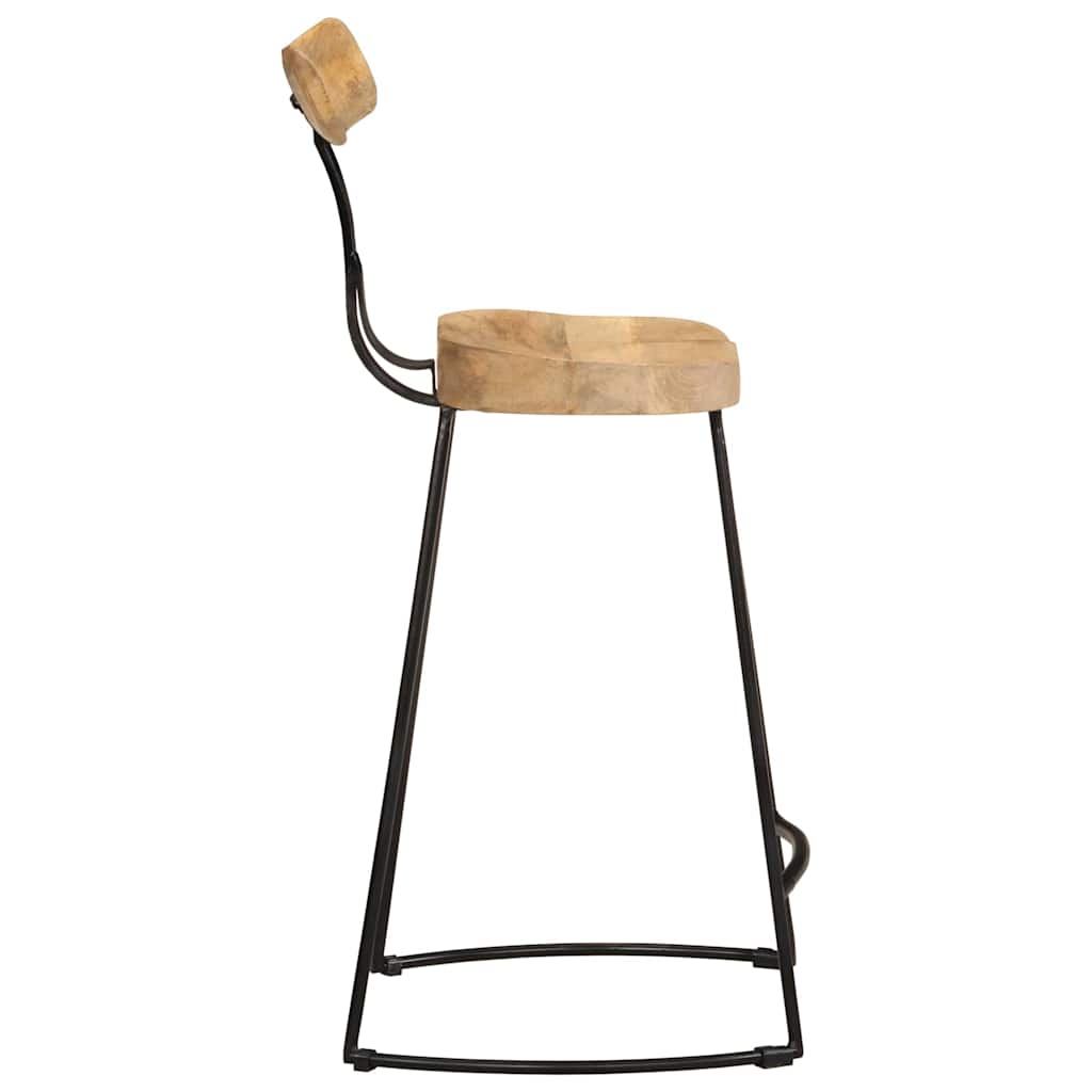 Sgabelli da Bar 2 pz 49x43x88 cm in Legno Massello di Mango - homemem39
