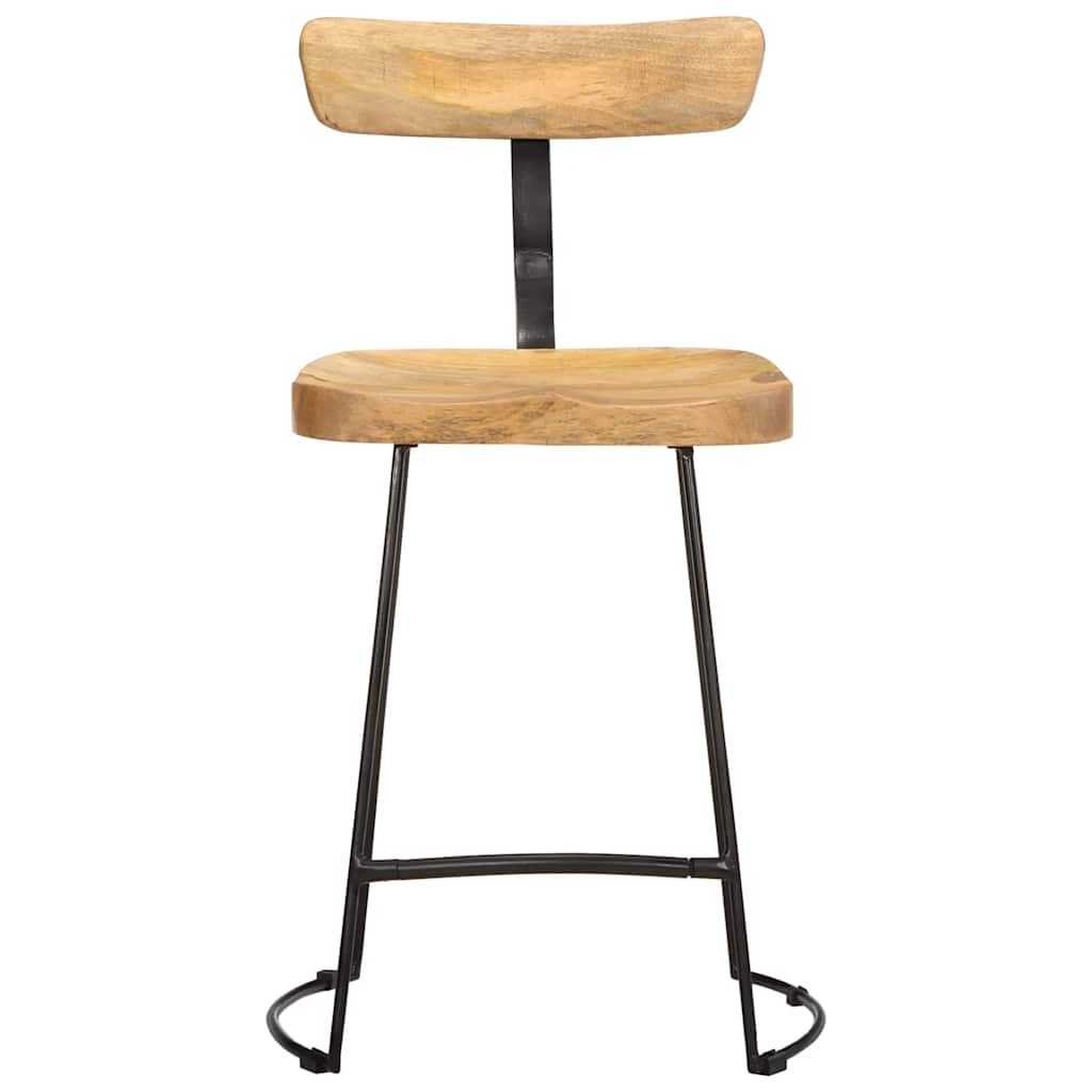 Sgabelli da Bar 2 pz 49x43x79 cm in Legno Massello di Mango - homemem39