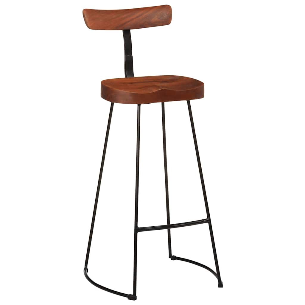 Sgabelli da Bar 2 pz 49x43x103 cm in Legno Massello di Mango - homemem39