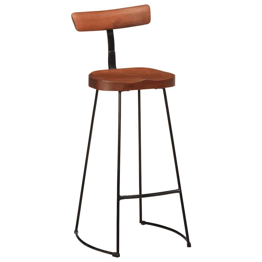 Sgabelli da Bar 2 pz 49x43x103 cm in Legno Massello di Mango - homemem39