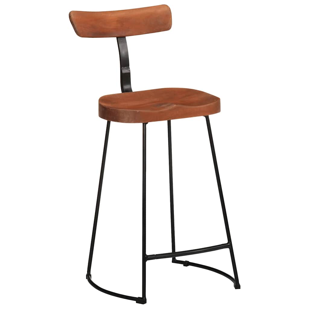 Sgabelli da Bar 2 pz 49x43x88 cm in Legno Massello di Mango | homemem39
