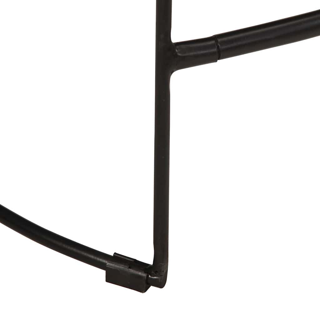 Sgabelli da Bar 2 pz Neri 46x38x52 cm Legno Massello di Mango - homemem39