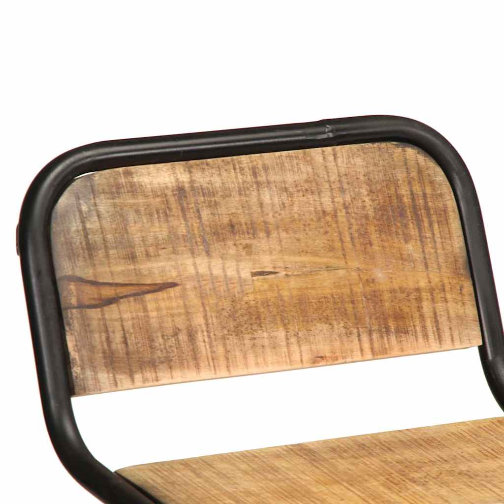 Sgabelli da Bar 2 pz 46x35,5x80 cm Legno Massello Grezzo Mango - homemem39