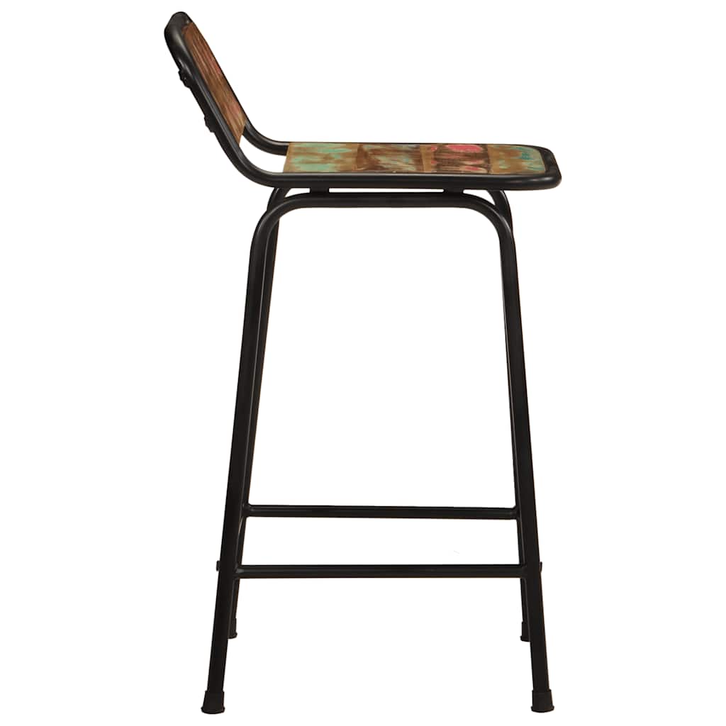 Sgabelli da Bar 4 pz 46x35,5x80 cm Legno Massello di Recupero - homemem39