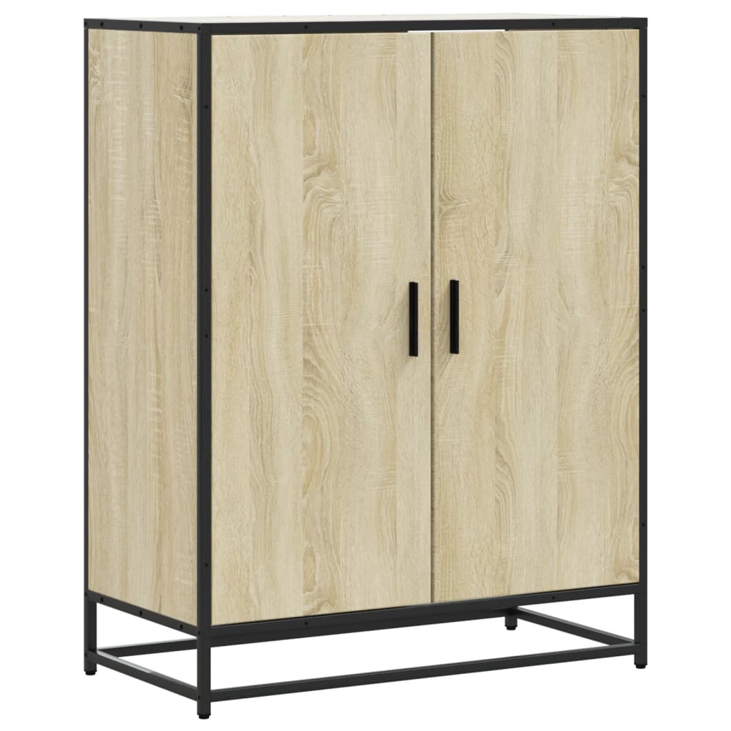 Scarpiera Rovere Sonoma 75x38x97,5 cm Legno Multistrato Metallo - homemem39