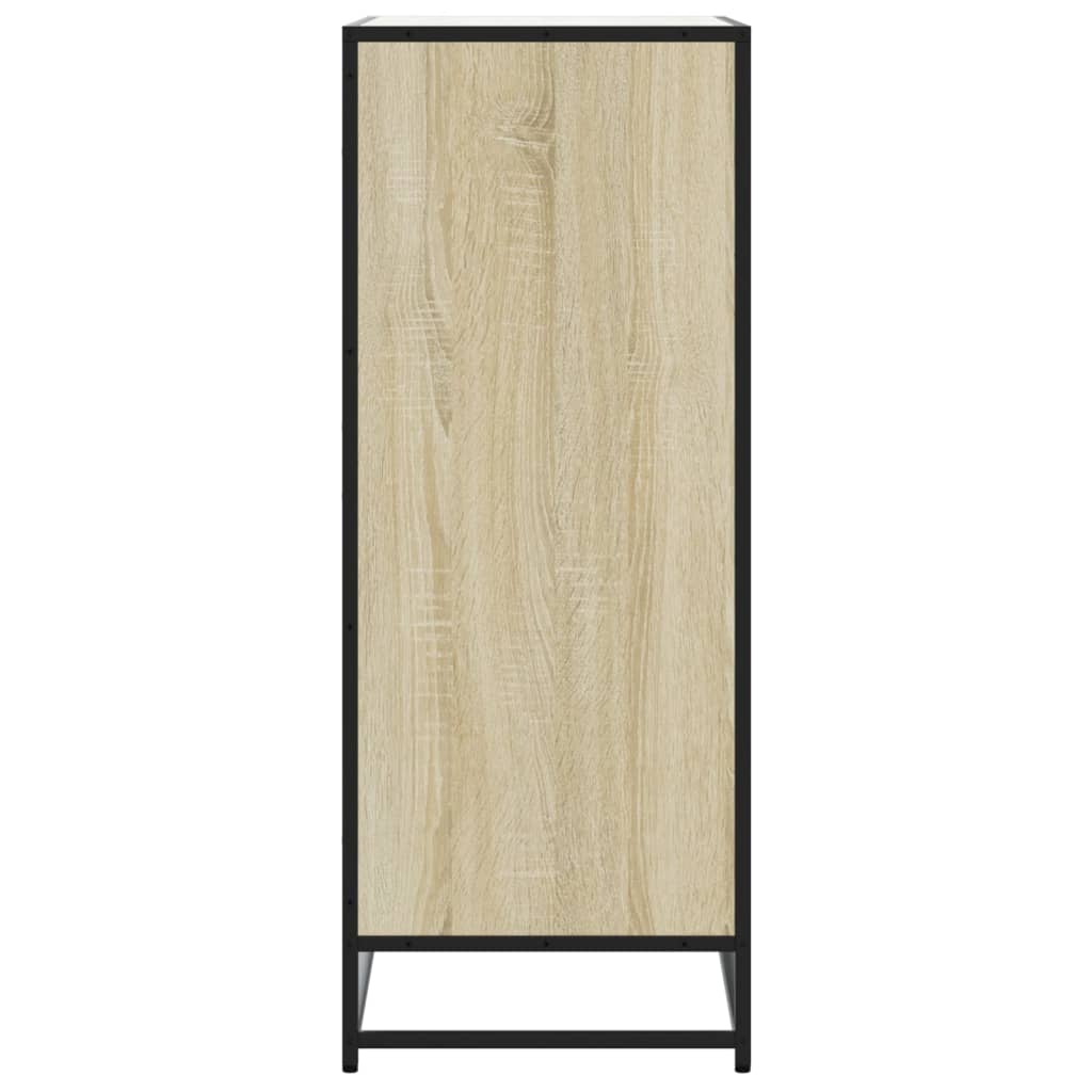 Scarpiera Rovere Sonoma 75x38x97,5 cm Legno Multistrato Metallo - homemem39
