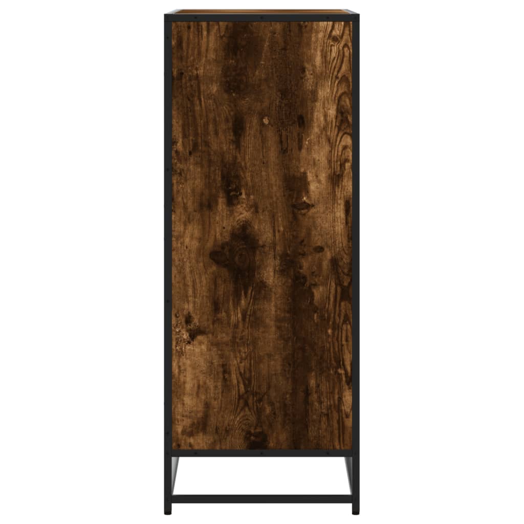 Scarpiera Rovere Fumo 75x38x97,5 cm Legno Multistrato Metallo - homemem39