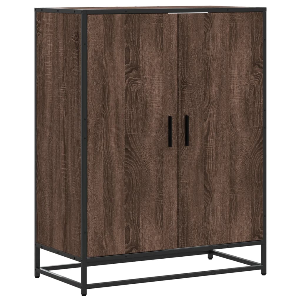 Scarpiera Rovere Marrone 75x38x97,5cm Legno Multistrato Metallo - homemem39