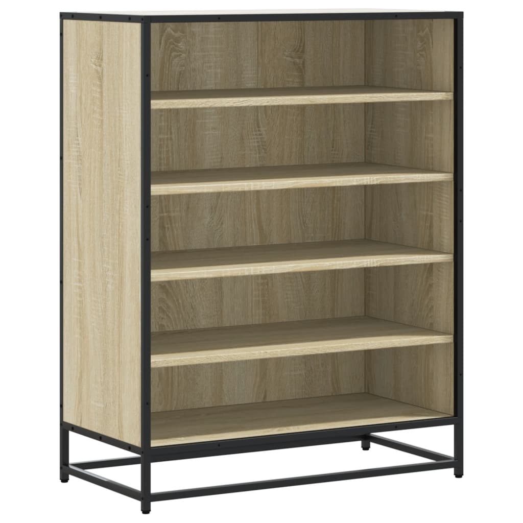 Scarpiera Rovere Sonoma 75x38x97,5 cm Legno Multistrato Metallo - homemem39