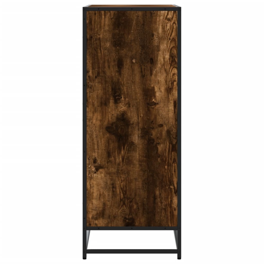 Scarpiera Rovere Fumo 75x38x97,5 cm Legno Multistrato Metallo - homemem39