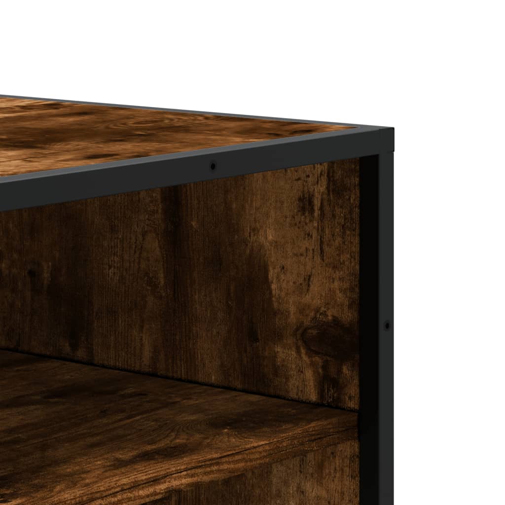 Scarpiera Rovere Fumo 75x38x97,5 cm Legno Multistrato Metallo - homemem39