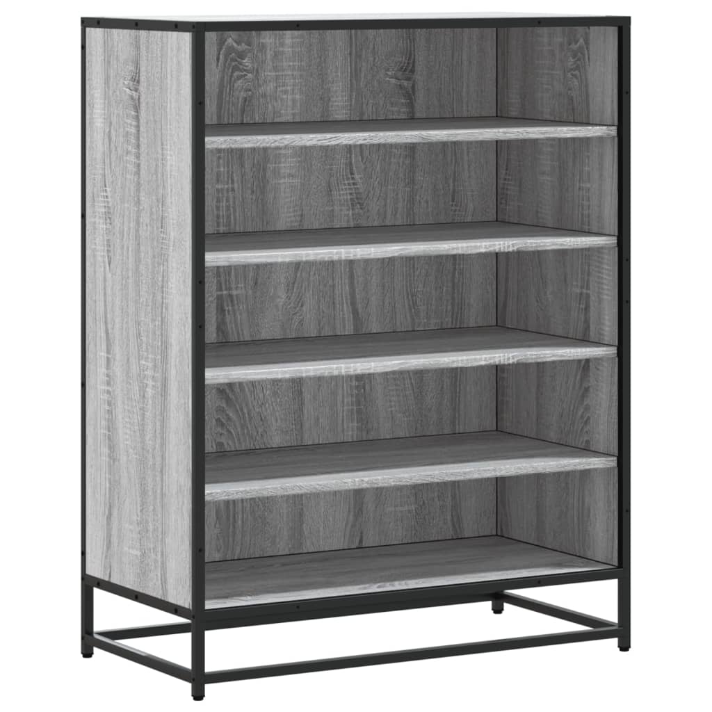 Scarpiera Grigio Sonoma 75x38x97,5 cm Legno Multistrato Metallo - homemem39