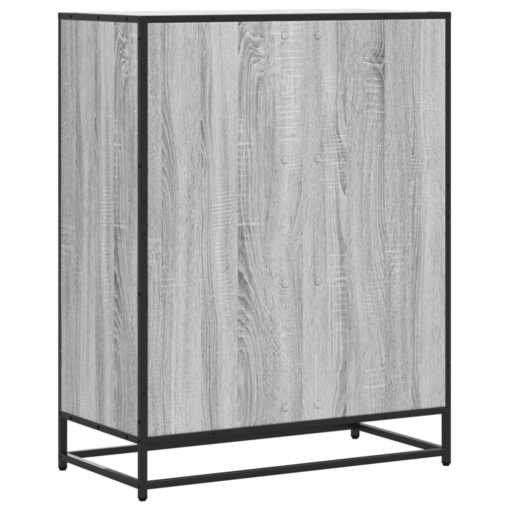Scarpiera Grigio Sonoma 75x38x97,5 cm Legno Multistrato Metallo - homemem39