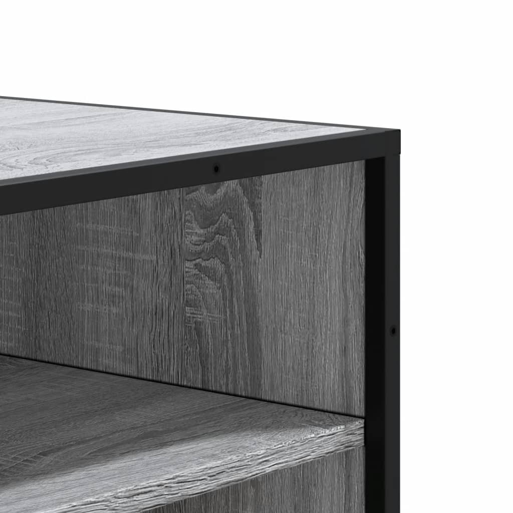 Scarpiera Grigio Sonoma 75x38x97,5 cm Legno Multistrato Metallo - homemem39