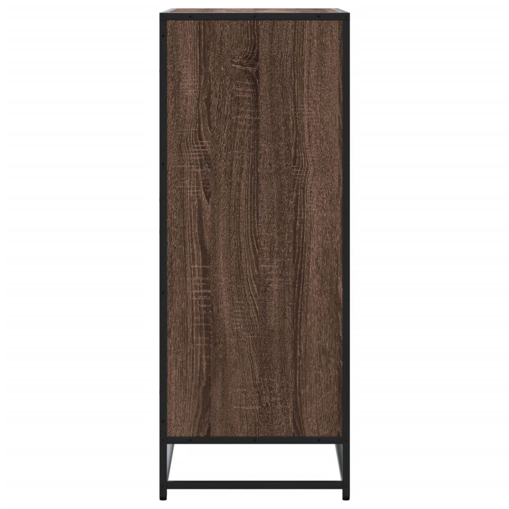Scarpiera Rovere Marrone 75x38x97,5cm Legno Multistrato Metallo - homemem39