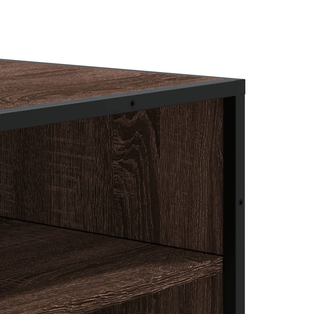 Scarpiera Rovere Marrone 75x38x97,5cm Legno Multistrato Metallo - homemem39