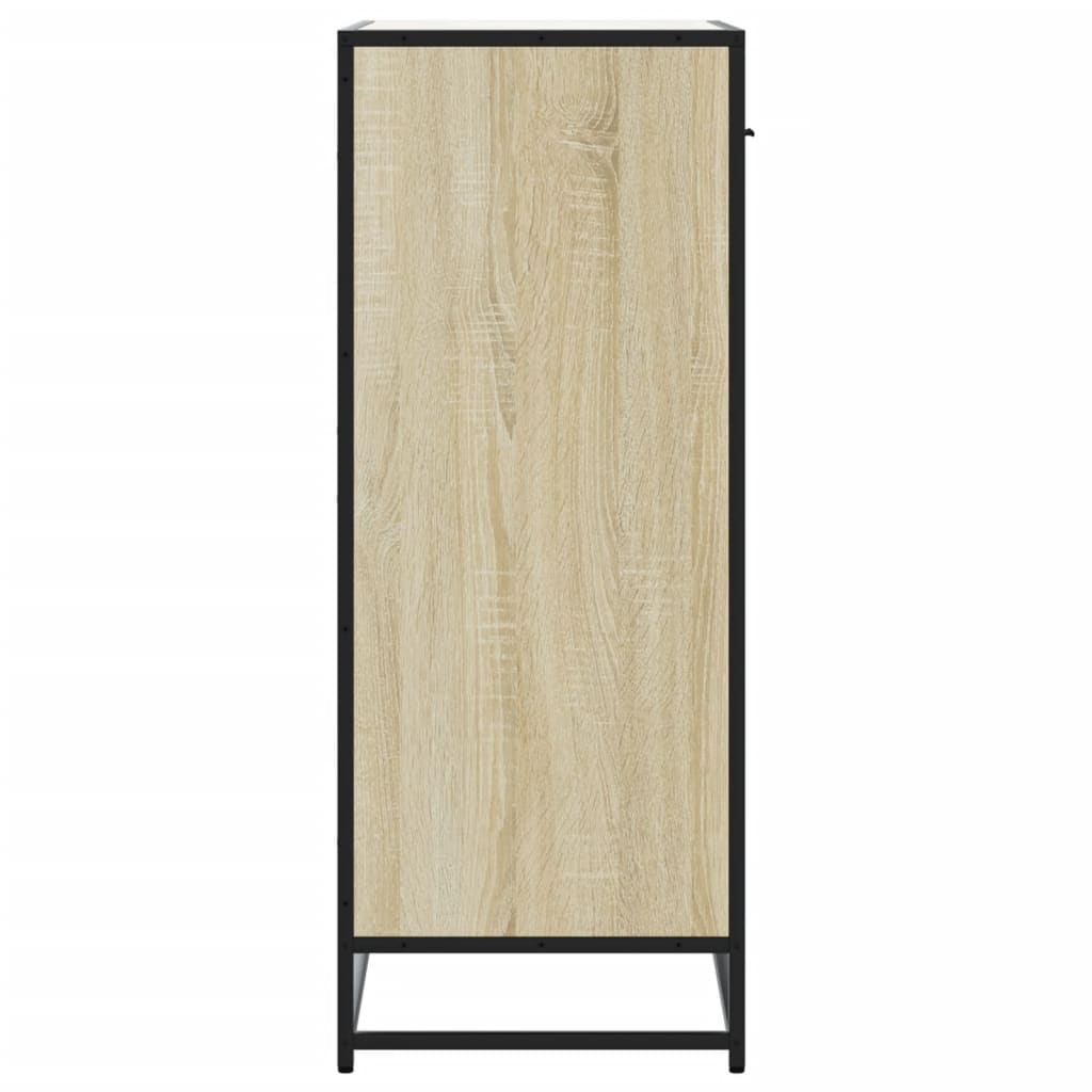 Scarpiera Rovere Sonoma 75x38x97,5 cm Legno Multistrato Metallo - homemem39
