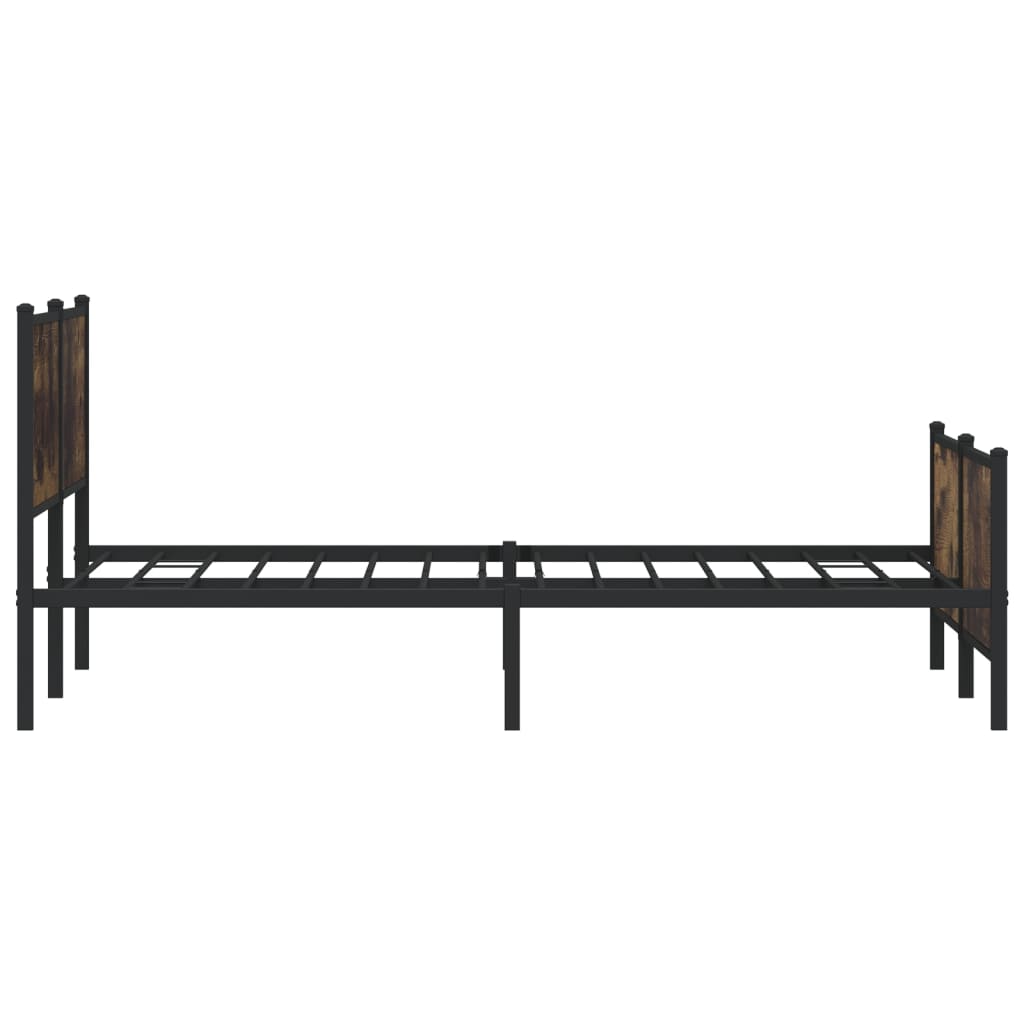 Giroletto senza Materaso in Metallo Rovere Fumo 183x213 cm