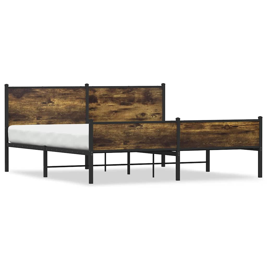 Giroletto senza Materaso in Metallo Rovere Fumo 180x200 cm