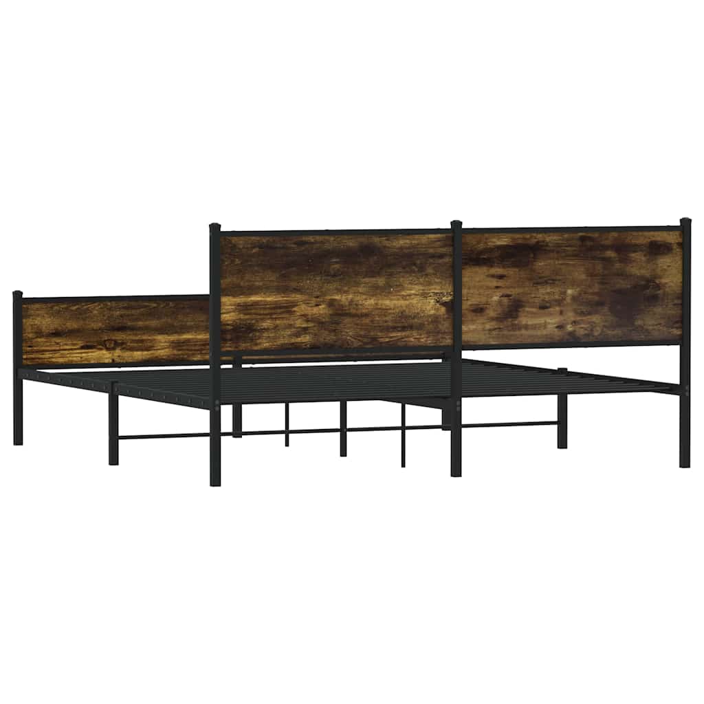 Giroletto senza Materaso in Metallo Rovere Fumo 180x200 cm